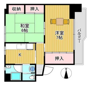 シャンティ河原町【5階】の間取り