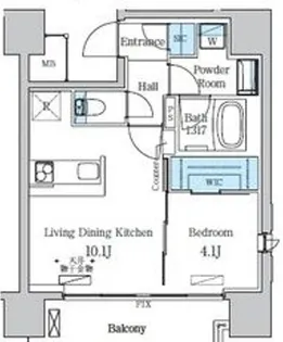 デュオフラッツ仙台木町通リネア【12階】の間取り