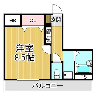 サンコークレアール【4階】の間取り