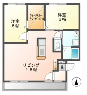 岐阜県可児市下恵土【マンション】の間取り