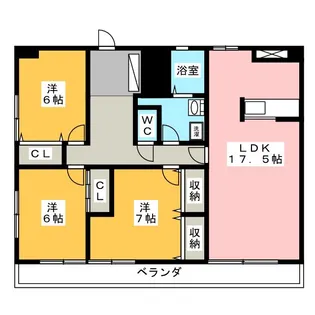 アジマコーポ【8階】の間取り