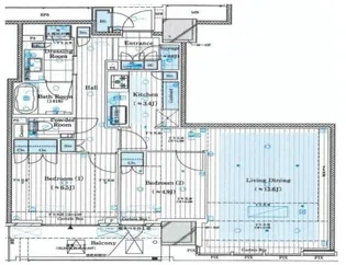 ブランズタワー豊洲【35階】の間取り