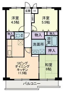 アリスガーデン城郷【4階】の間取り