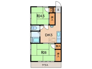 はすねハイツ【1階】の間取り