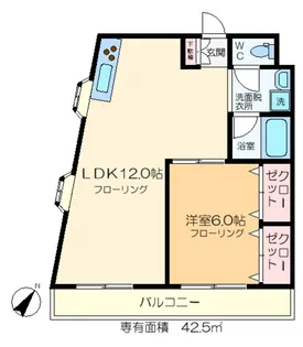 エステート梅島II【5階】の間取り