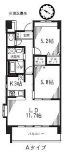 アルビオ北新横浜【3階】の間取り
