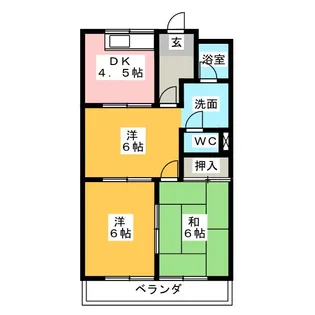 グリーンスクウェアG【2階】の間取り