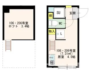 ウェルストン神楽坂【2階】の間取り