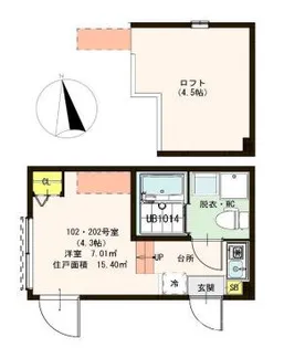 ハーモニーテラス梅田IV【1階】の間取り