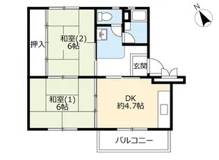 UR狭山台【4階】の間取り