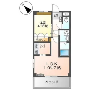 メゾンパストラル【1階】の間取り