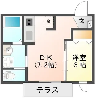 セレッソ東小金井【1階】の間取り