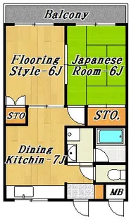 市川第3マンション【5階】の間取り