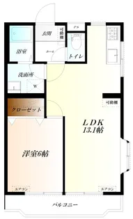 メゾンソレイユ WiFi対応【2階】の間取り
