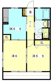 アヴェニール東A【1階】の間取り
