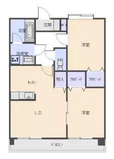 ヴィラ・グリーンヒルズII【4階】の間取り