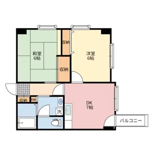 野口コーポラス【4階】の間取り