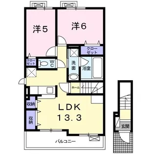 ベル オーブ【2階】の間取り