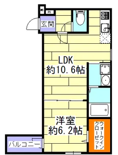 フジパレス服部天神II番館【3階】の間取り
