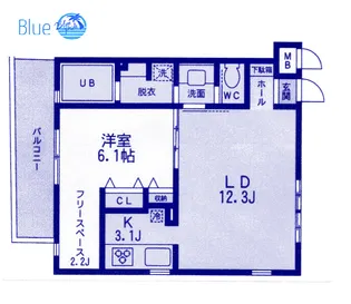 プラテリア【3階】の間取り