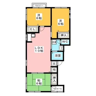 メゾンコティ【2階】の間取り