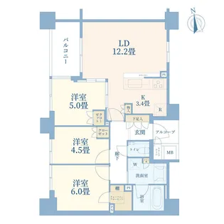 ドレッセ青葉台アベニュー【5階】の間取り