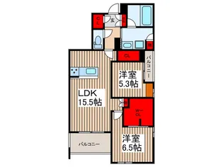 ロスマリーノ 東川口【3階】の間取り
