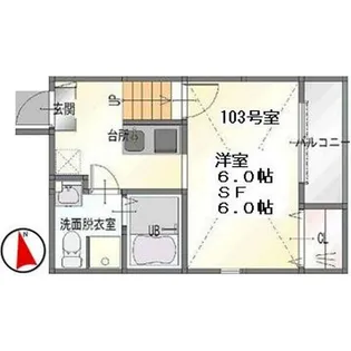 クローバーガーデン【1階】の間取り