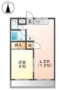フラワーハイツ敷島【2階】の間取り