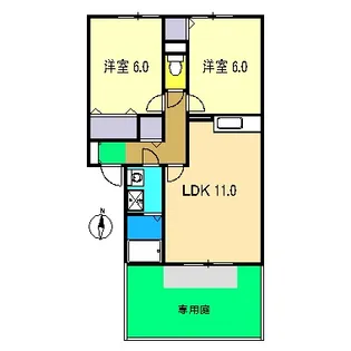 モンテ デルソーレ A棟【1階】の間取り