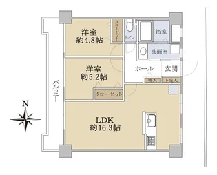 シティハイツ藤崎【5階】の間取り