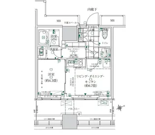 ローレルタワールネ浜松町【2階】の間取り
