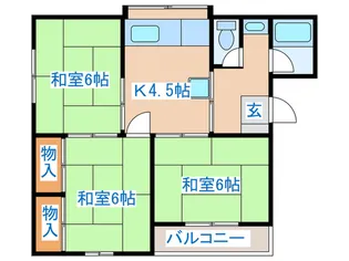 コーポ庄司【2階】の間取り