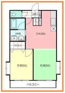 ハイツイチノB【3階】の間取り