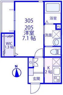 プレジオ高津【2階】の間取り