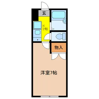 リヴハイツB【2階】の間取り