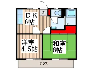 ハイツ中村【2階】の間取り