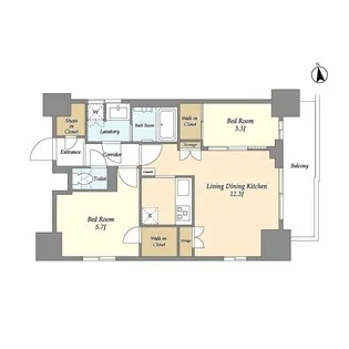 リビオメゾン浅草雷門【9階】の間取り