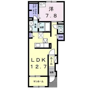 プレミアムガーデンII【1階】の間取り