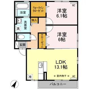 カンパーレ M【2階】の間取り