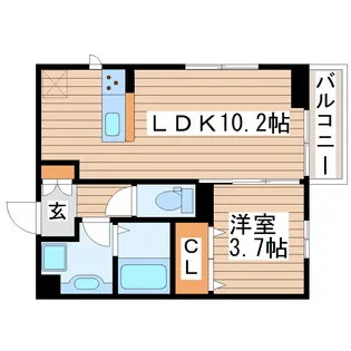エクセランB【2階】の間取り