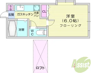 ロフティ館町【1階】の間取り
