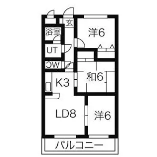 クレスト21 N棟【2階】の間取り