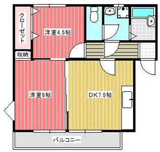 アーバンハイツA【1階】の間取り