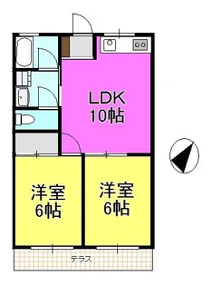 ゴールドツインタワー壱番館【2階】の間取り