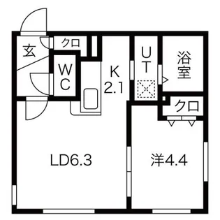 COLORE N15W1(コローレ)【2階】の間取り