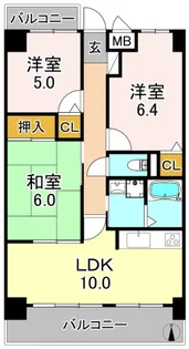 片岡マンションFOUR【5階】の間取り
