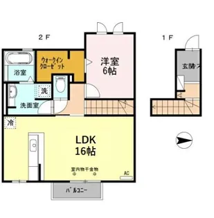 エーリ アルベロ B【2階】の間取り