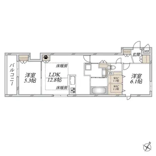 FLOWER FIELDS KASHIWA【2階】の間取り