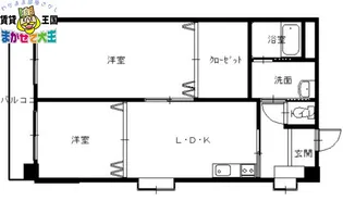 アサヒツインハイツ【2階】の間取り